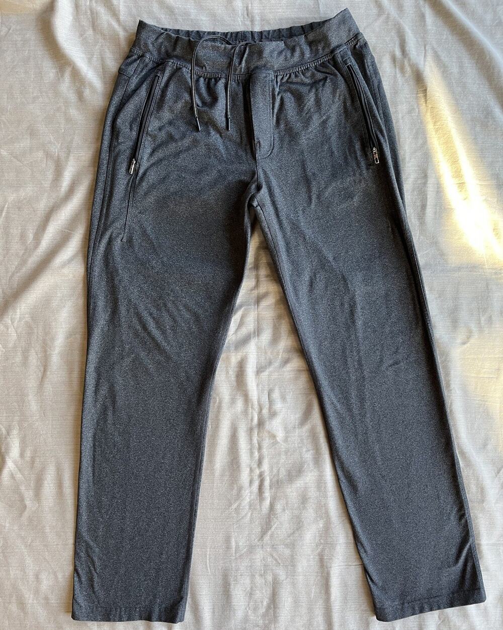 Lululemon Discipline Pant Men’s XL Heathered Gray Stretch Zip Pocket Athleisure